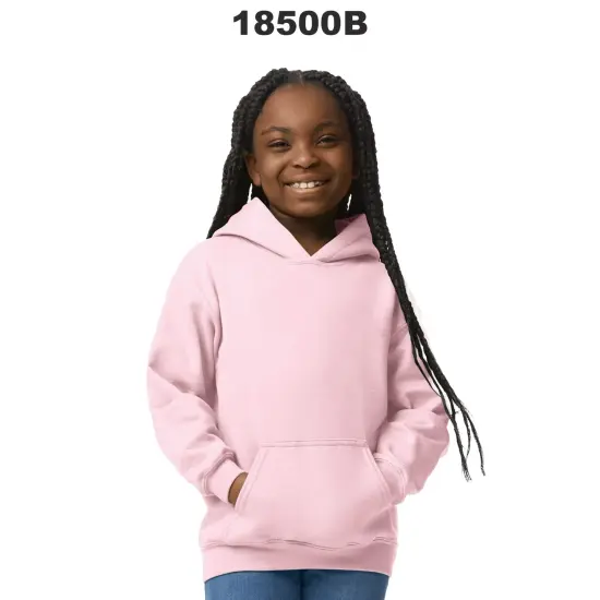 Gildan&reg; Heavy Blend Youth Hooded Sweatshirt White {3}