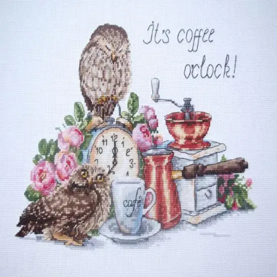 It's coffee o'clock K-83 Counted Cross-Stitch Kit {1}
