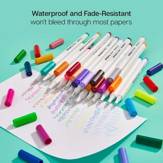 KINGART&reg; Fine Line Pens 24 Colors {5}