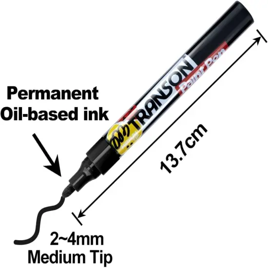 Black and White Paint Markers for Fabric Rock Craft Diy Painting Medium Tip Oil Based Waterproof {2}