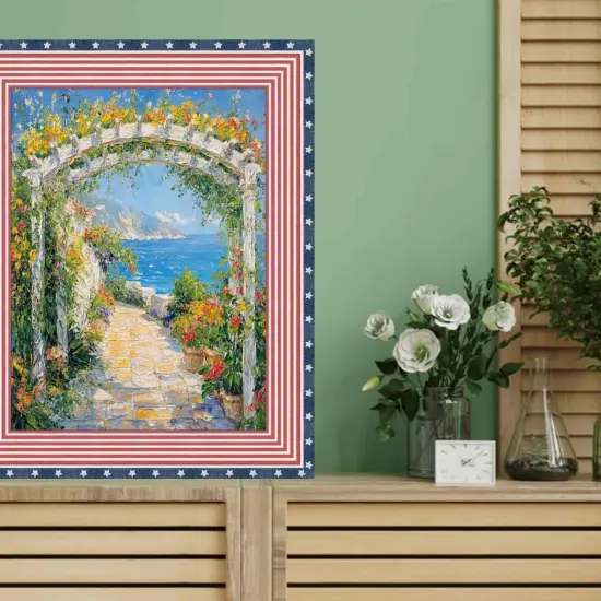 Wide Red White Blue American Flag Picture Frame - 20x24 frame {6}