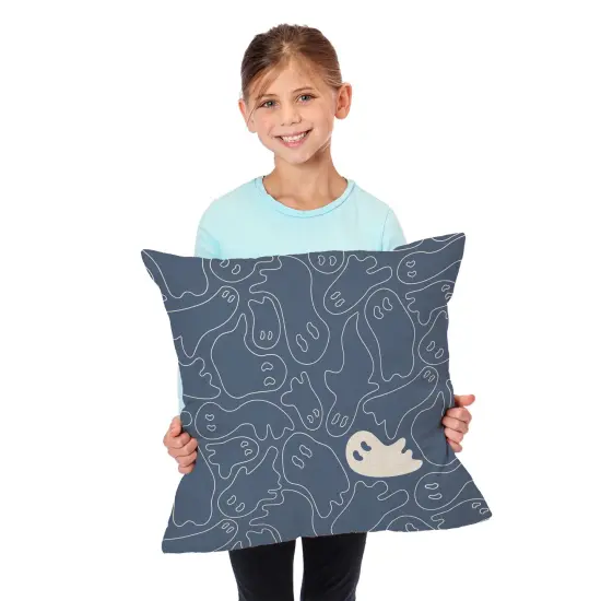 Halloween 18 Inch Throw Pillow Ghost Shapes {2}