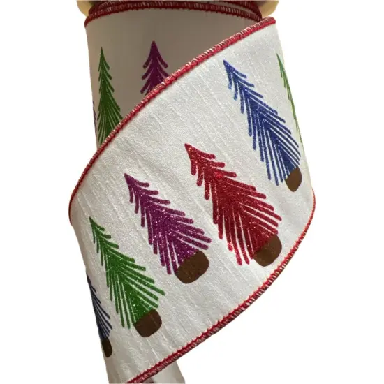 4" Bottle Brush Tree Ribbon: Multi (10 Yards) {2}