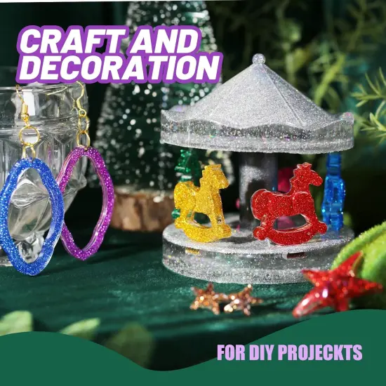 12 Pieces Fine Glitter, 12 Colors 10g Glitter Shake Jar Set, Extra Fine Glitter Powder for Arts, Crafts, Painting, Decoration, Body Face Makeup, Nail Art, Pigment {3}