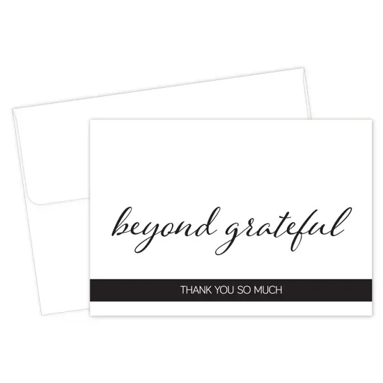 Great Papers! Simply Beyond Grateful Thank You Note Card and White Envelope, 4.875" x 3.375", 50 count {2}