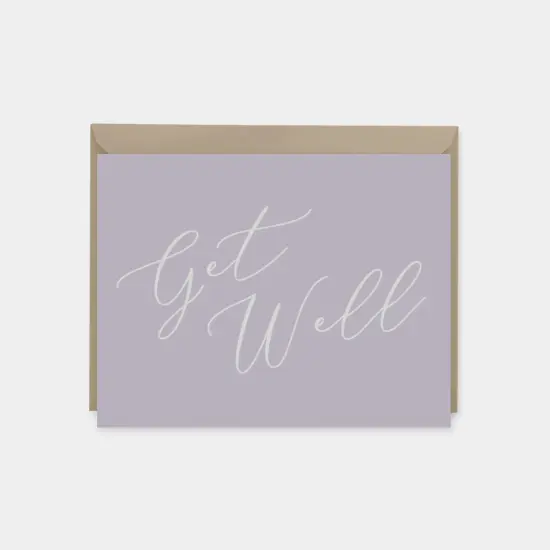 Get Well Card, Script Lettering Card {7}