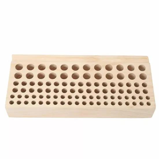 98 Holes Leather Craft Tool Wooden Rack Wood Punch Tool Stand Holder Organizer {1}