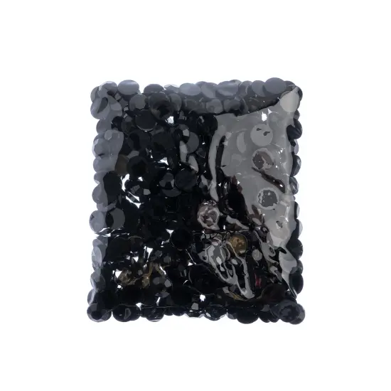 John Bead 10mm (SS45) Round Acrylic Flat Back Rhinestones, 500pcs Black {4}