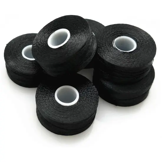 Madeira Sided Bobbin Black L Quality Bobbin {4}