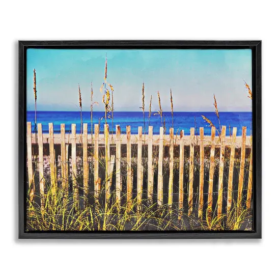 Stupell Industries Florida Fenced Beach Framed Floater Canvas Wall Art Design by Bill Carlson Photography {1}