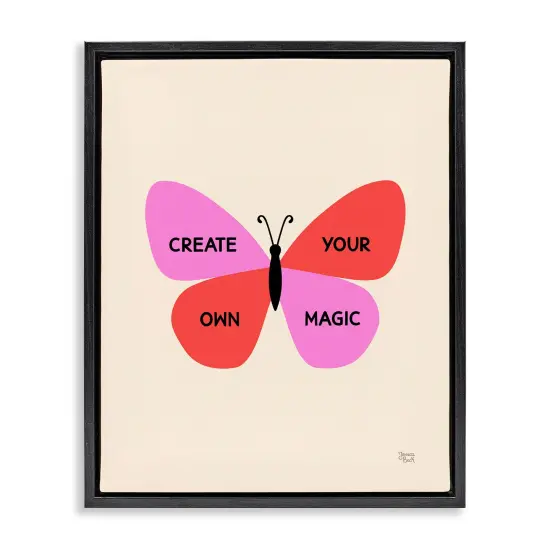 Stupell Industries Create Your Own Magic Framed Floater Canvas Wall Art Design by Jessica Beck {1}