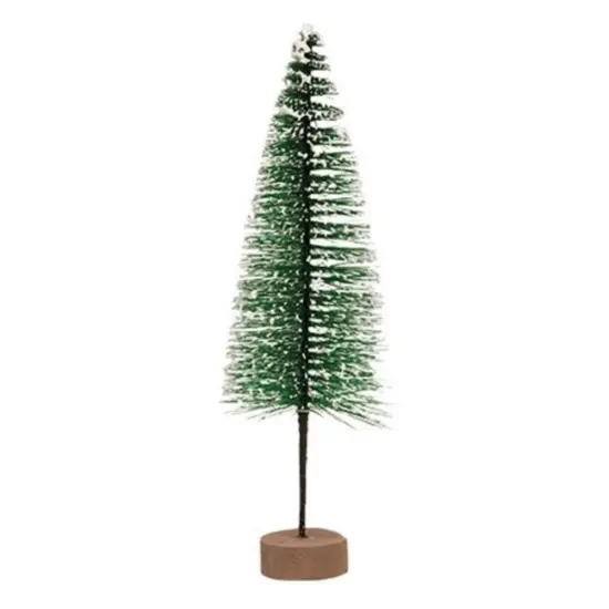 Snowy Bottle Brush Tree 10" {1}
