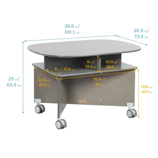 Collaboration Table, Kids Furniture Grey Wash {2}