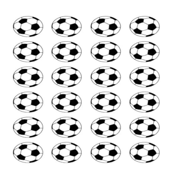 30 x Soccerball Themed Edible Cupcake Toppers | Uncut on Wafer Sheet- Qty 30-1.5&rdquo; each {1}
