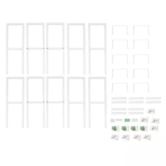 5 PCS Wall Mount Media Storage Rack CD DVD Organizer Metal Floating Shelf White {4}