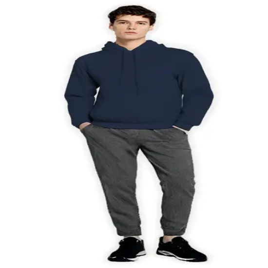 Gildan&reg; DryBlend Crew Neck Long Sleeve Hooded Sweatshirt Navy {1}