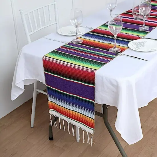 14x108" Assorted Mexican TABLE RUNNER Tassels Fiesta Party Events Decoration {3}