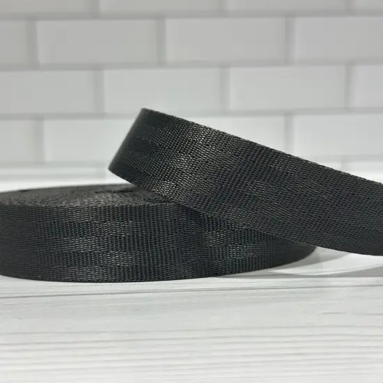 Dark Grey 1&rdquo; Seatbelt Webbing (by the yard) {1}