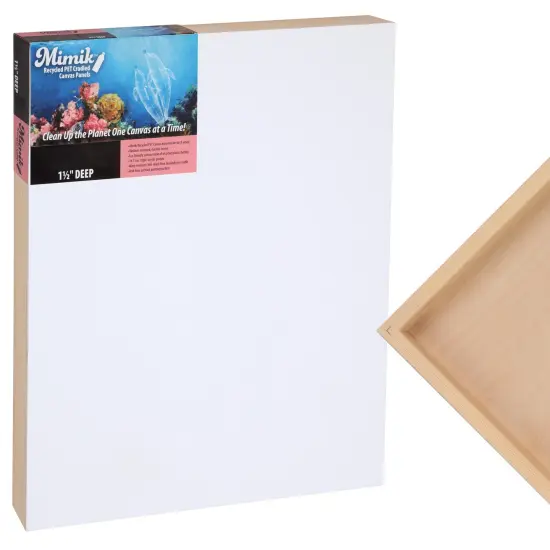 Creative Mark Mimik Recycled PET Cradled Canvas Panel 1-1/2" Depth- Single Canvas- Medium-Textured Painting Board for Eco-Conscious Artists, 14.11 oz Triple-Acrylic-Primed Weight {1}