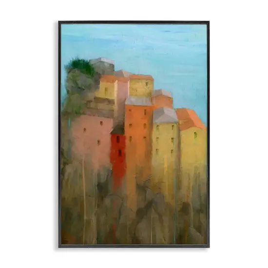 Stupell Industries Tall Seaside Architecture Framed Giclee Wall Art Design by Stephen Mitchell {1}