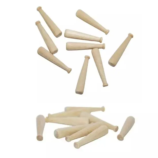 Kitcheniva 1-15/16" Miniature Baseball Bat Unfinished Wood Bat Small Craft DIY 25 Pcs {2}