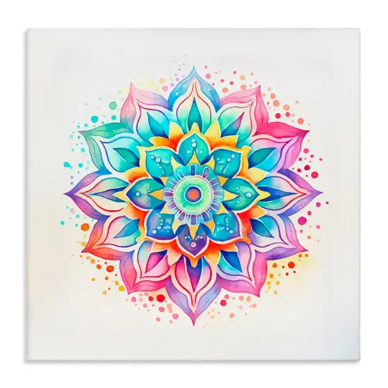 Stupell Industries Magic Rainbow Mandala Canvas Wall Art Design by Andrea Haase {1}
