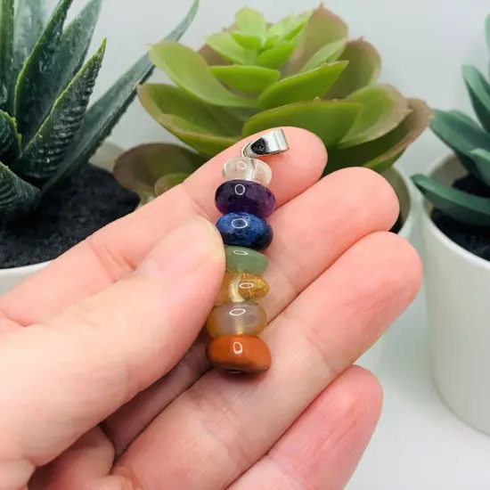 4 or 20 Pieces: Quartz Chakra Pendants {2}