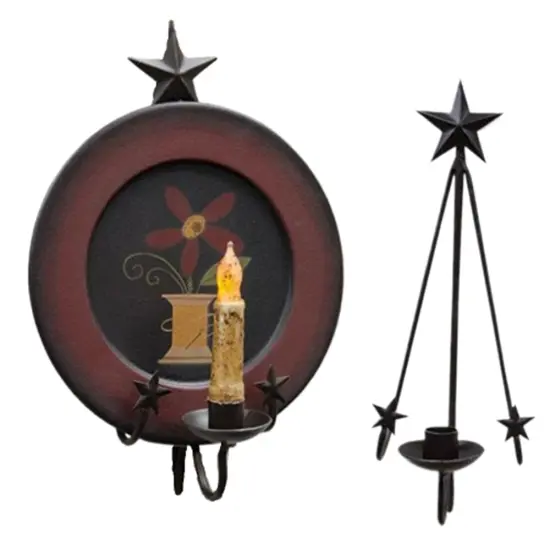 Star Hanging Plate & Taper Holder (Plate & Candles not included) {2}