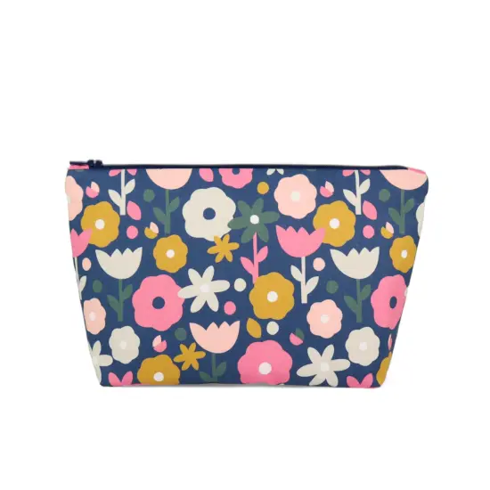 Crosscut Sewing Co.&reg; Zipper Pouch Sewing Project Kit for Beginners with Fabric, Instructions and Video Navy floral {3}