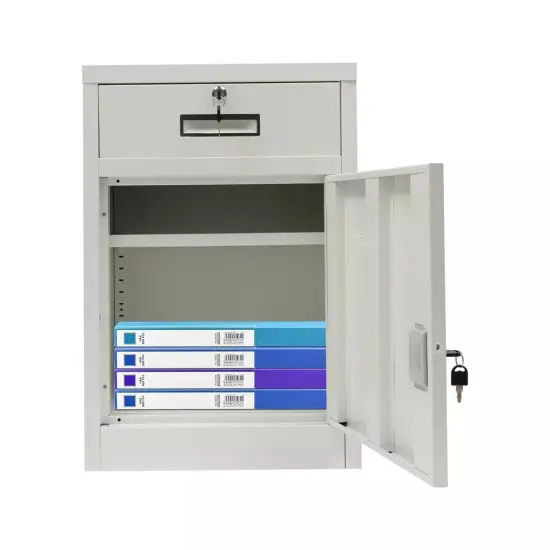 Filing Cabinet for Office Metal with Lock Vertical File Storage Cabinet w/Drawer {4}