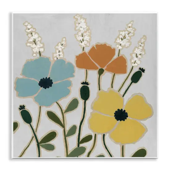 Stupell Industries Modern Primaries Blooms Wall Plaque Art Design by Carol Robinson {1}
