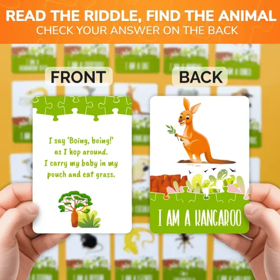 70 Pcs Search and Find Riddle Puzzles with Cards for Kids | Australia {3}