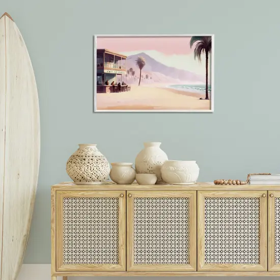 Stupell Industries Caf&eacute; at Head Of Bay Framed Giclee Wall Art Design by Noah Bay {2}