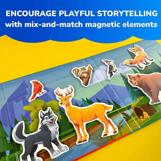Travel Magnetic Book 20+Pcs for Kids | Forest {4}