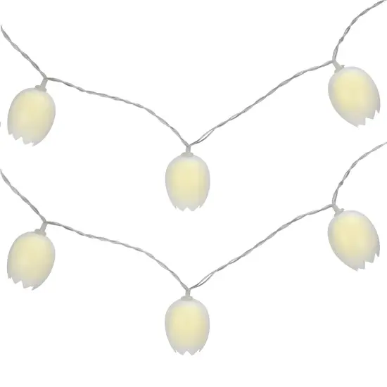 Northlight 10-Count Cracked Easter Egg LED String Lights, 4.5ft, Clear Wire White {6}