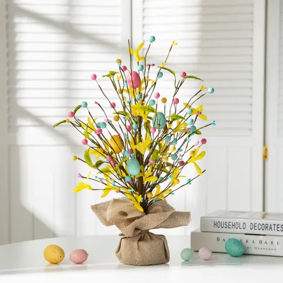 Set of 2 18"H Easter Egg Table Tree D&eacute;cors Yellow {3}