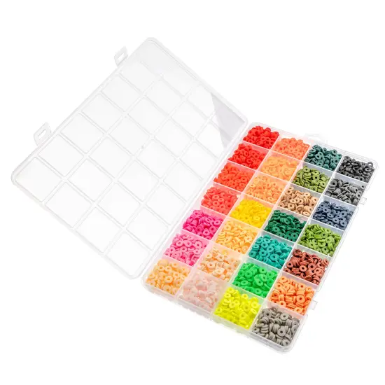John Bead 6mm Assorted Clay Heisei Bead Jewelry Making Beads Box, 148g Assorted Colors {4}