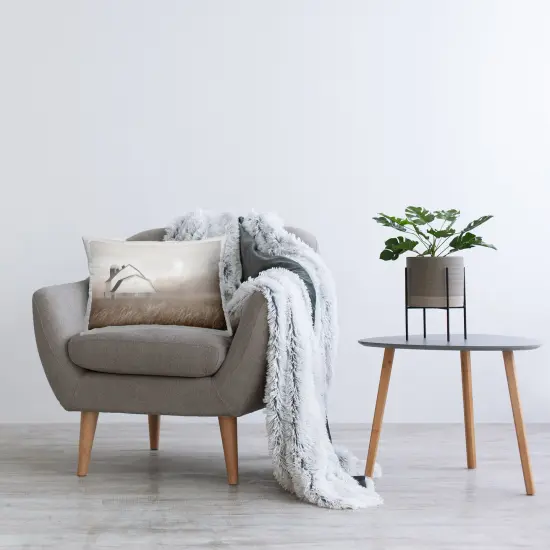 Windblown Farm Grasses Decorative Printed Throw Pillow Design by Lori Deiter, 14 x 7 x 20 {2}