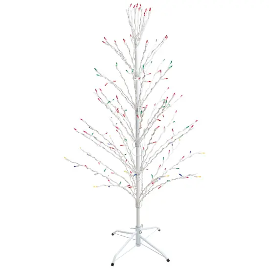 Northlight Pre-Lit Cascade Twig Tree Outdoor Christmas Decoration - 4' - Multicolor Lights {3}