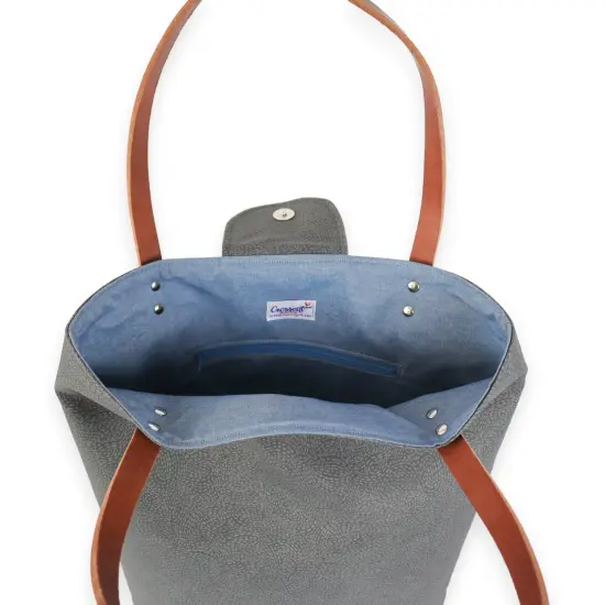 Crosscut Sewing Co.&reg; Lincoln Tote Sewing Kit - Beginner Sewing Project Kit Waved gray {5}