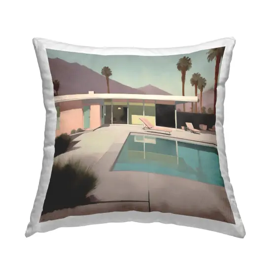 Californian Pool View Decorative Printed Throw Pillow Design by Noah Bay, 18 x 7 x 18 {1}