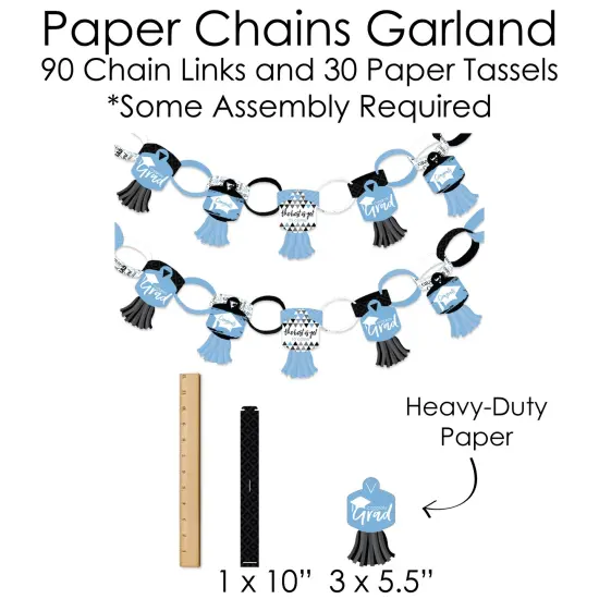 Big Dot of Happiness Light Blue Grad - Best is Yet to Come - Banner and Photo Booth Decorations - 2025 Grad Party Supplies Kit - Doterrific Bundle {7}