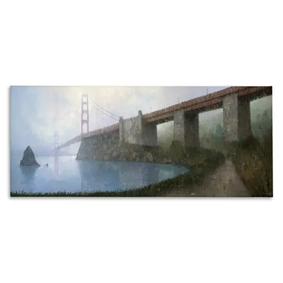 Stupell Industries Bridge over Misty Waters Canvas Wall Art Design by Stephen Mitchell {1}