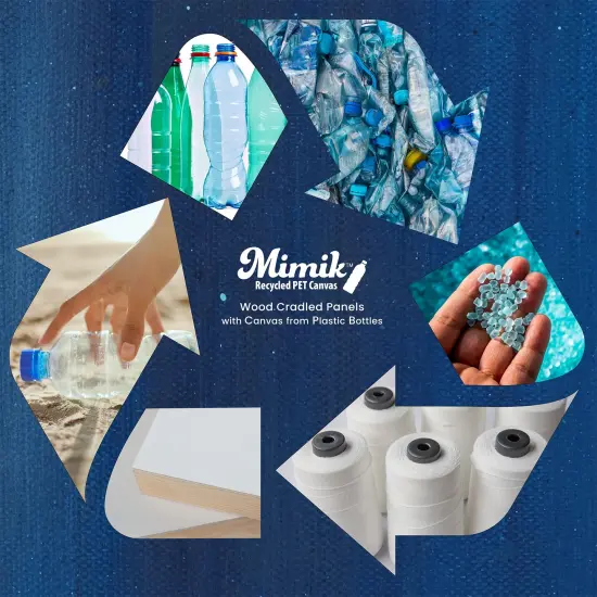 Creative Mark Mimik Recycled PET Cradled Canvas Panel 1-1/2" Depth- Single Canvas- Medium-Textured Painting Board for Eco-Conscious Artists, 14.11 oz Triple-Acrylic-Primed Weight {6}