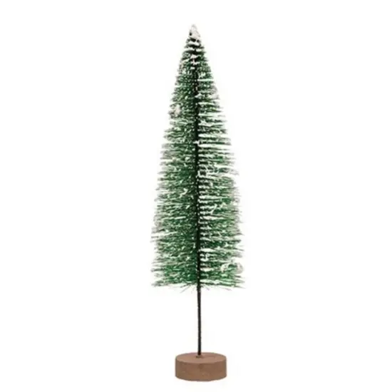 Snowy Bottle Brush Tree 12" {1}