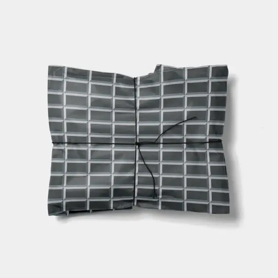 Dark Grey 3D Block Gift Wrap {1}