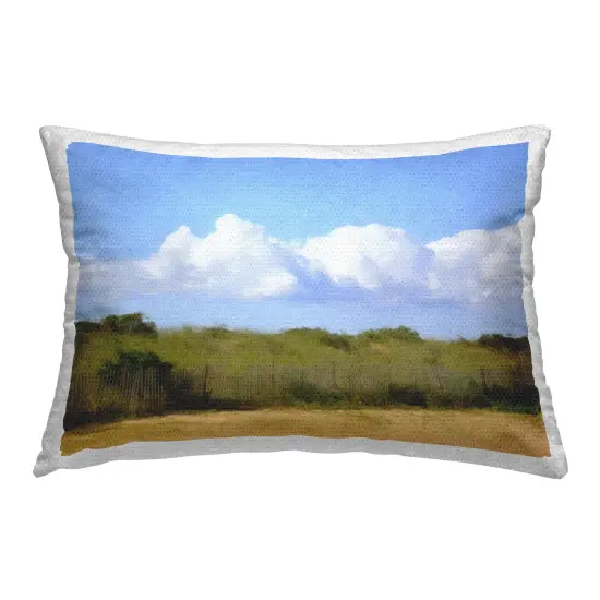 Coastal Countryside View Design by GraffiTee Studios Outdoor Printed Pillow  {1}