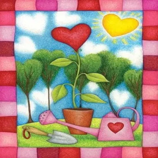 Happy Valentine's Day Heart and Floral Banner 2 Sided {4}