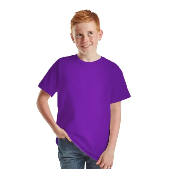 BELLA + CANVAS&reg; Youth Short Sleeve Crewneck Jersey T-Shirt Team Purple {1}