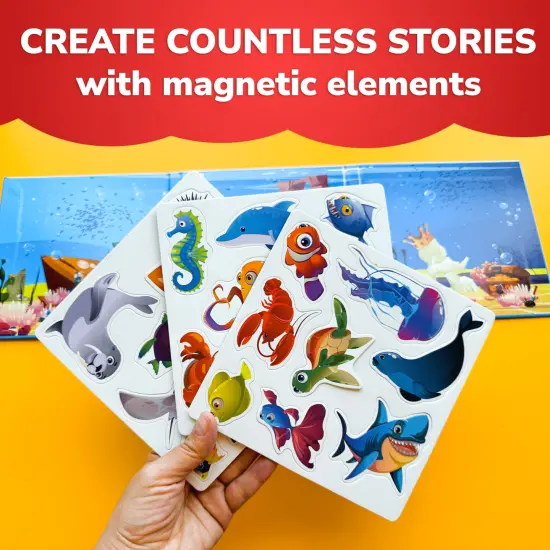 Travel Magnetic Book 20+Pcs for Kids | Sea {5}
